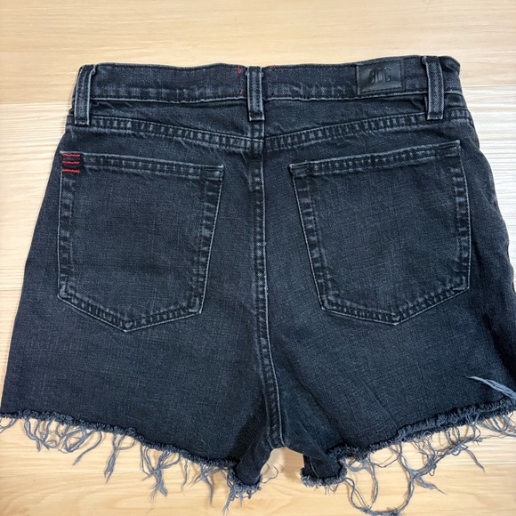 BDG UO Dark Gray Jean Shorts Frayed Hem High‑Rise Denim Women’s Size 28 - Picture 10 of 15